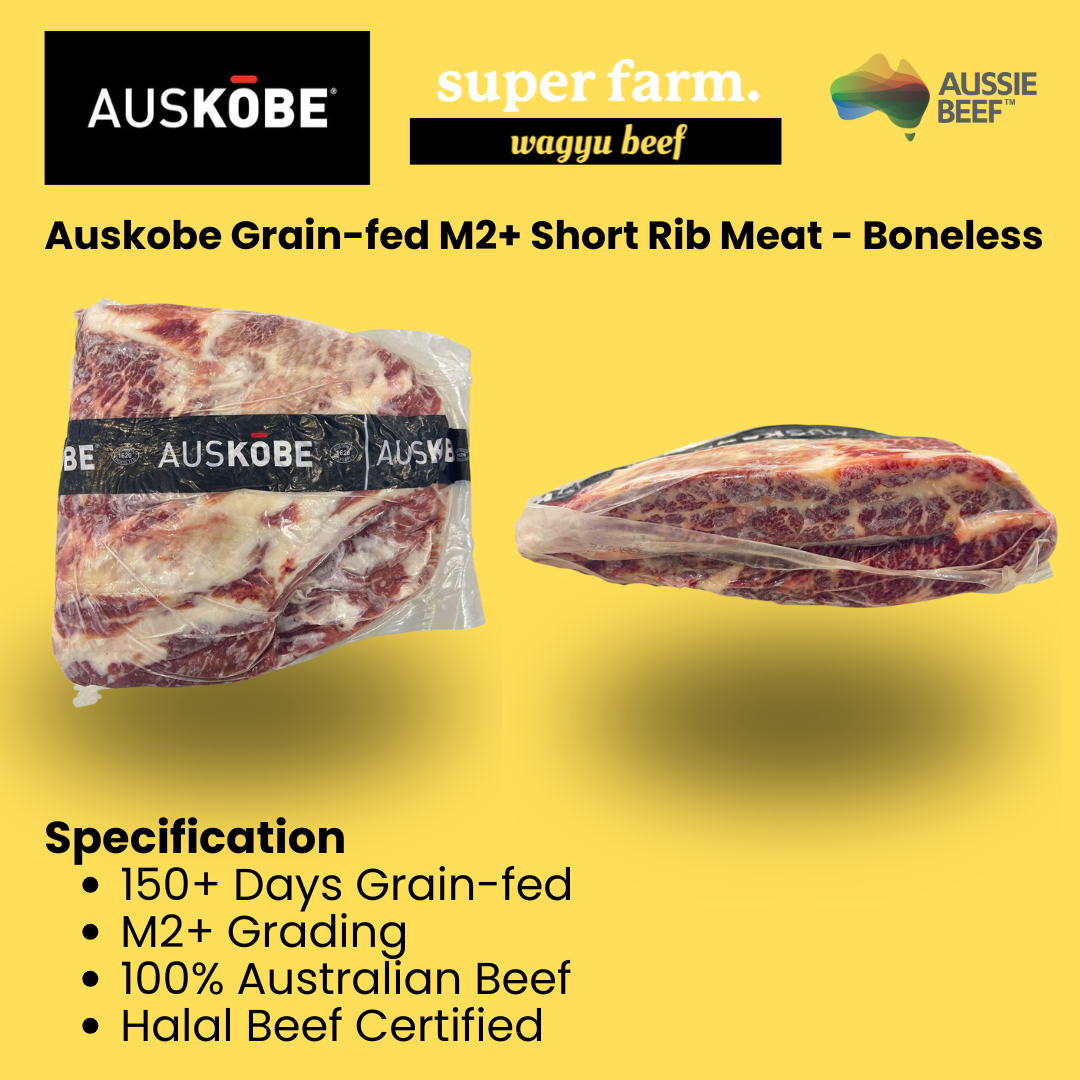 Auskobe Angus M2+ Short Rib Boneless (By Weight per kg)