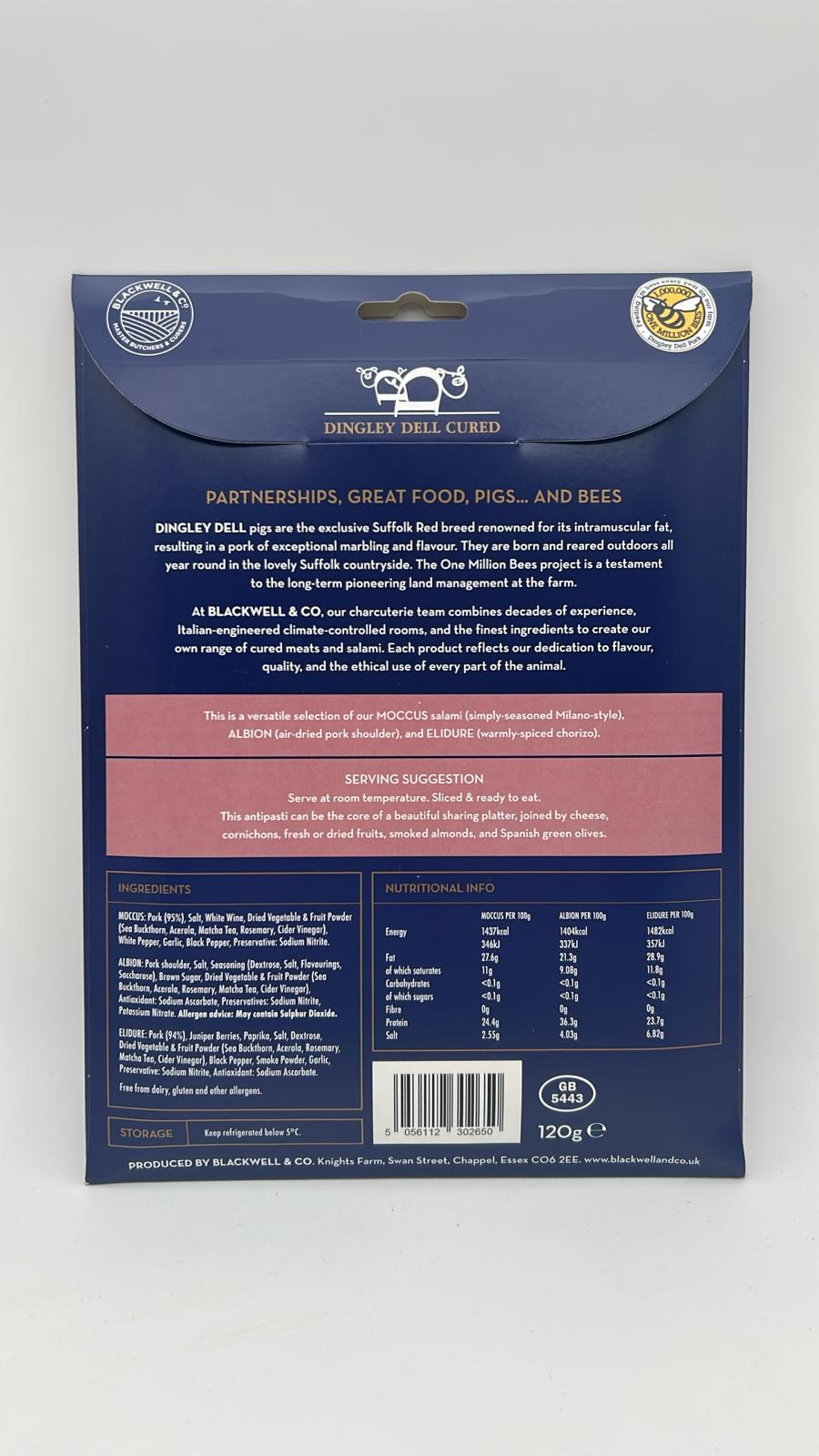 UK Dingley Dell Antipasti mixed of 3 120g