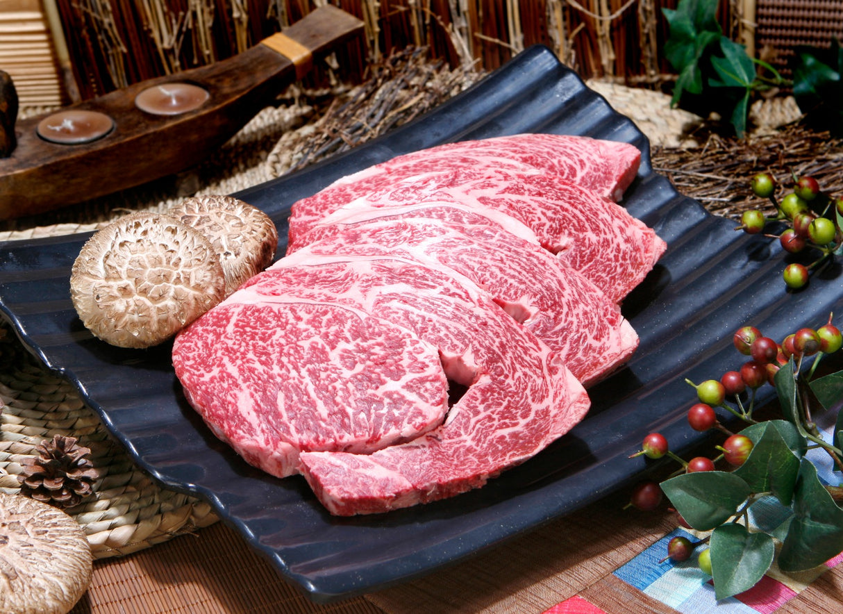 Korean Hanwoo Ribeye 1++ Steak ($132/100g)